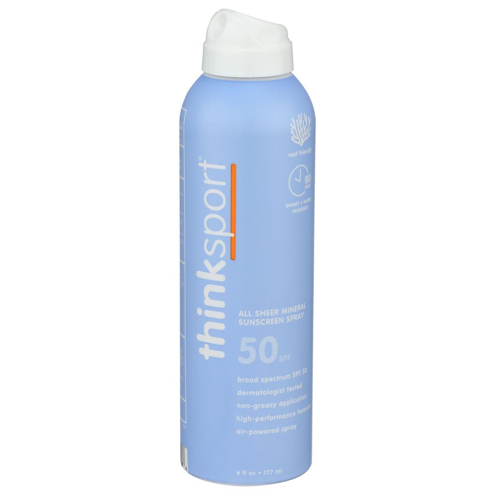 Thinksport Spf 50 Sunscreen Spray, 6 Fluid Ounce