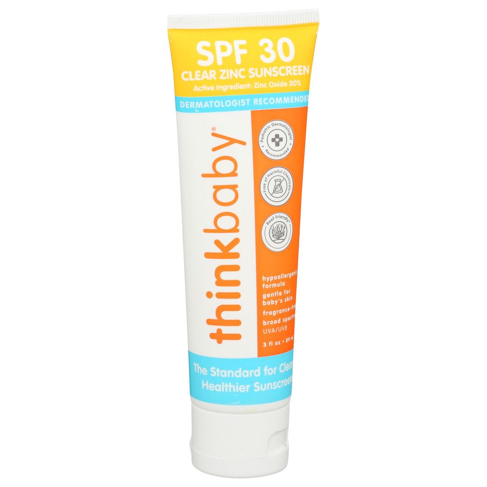 Thinksport Spf 30 Clear Zinc Baby Sunscreen, 3 Fluid Ounce
