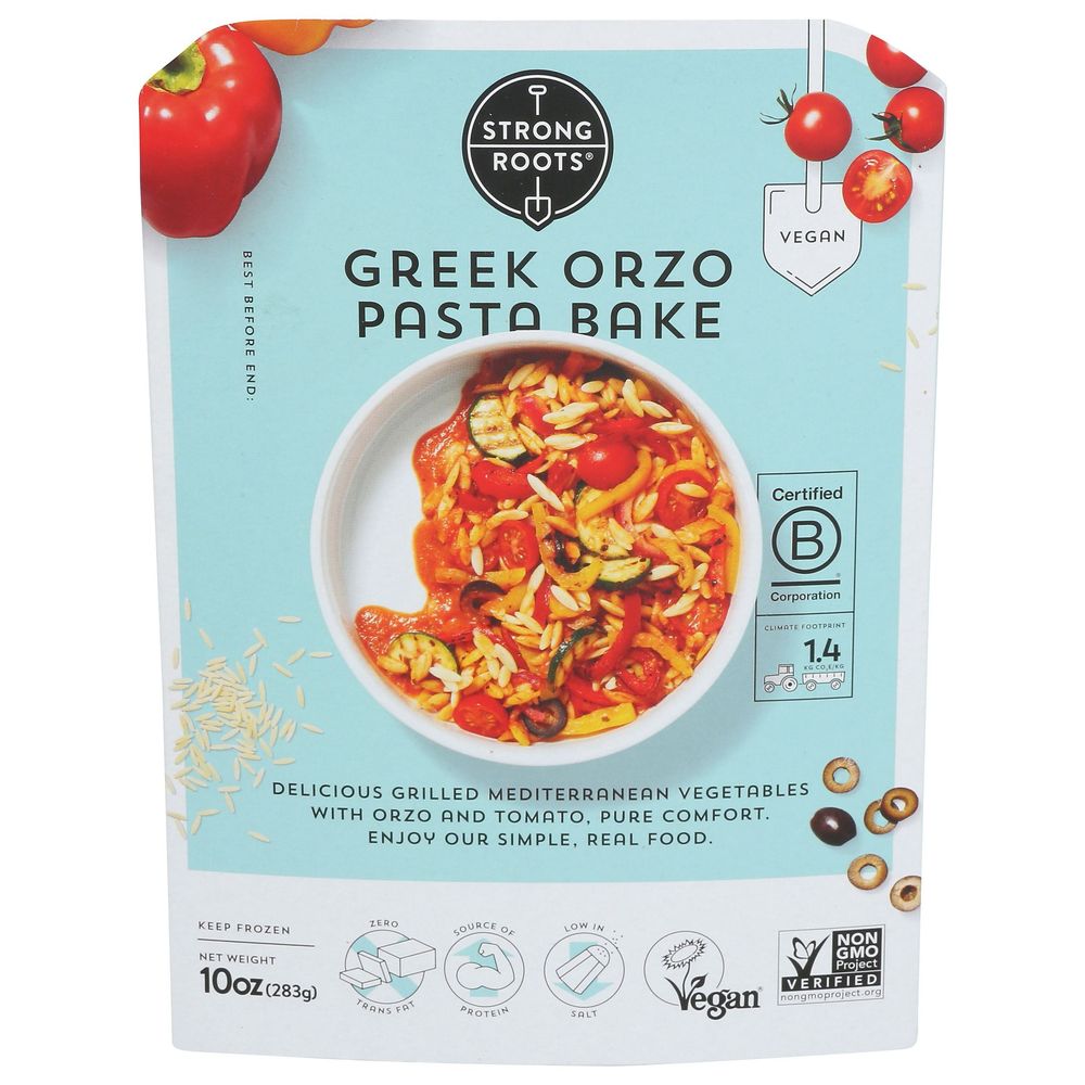 Strong Roots Greek Orzo Baked Pasta, 10 Ounce -- 9 per case