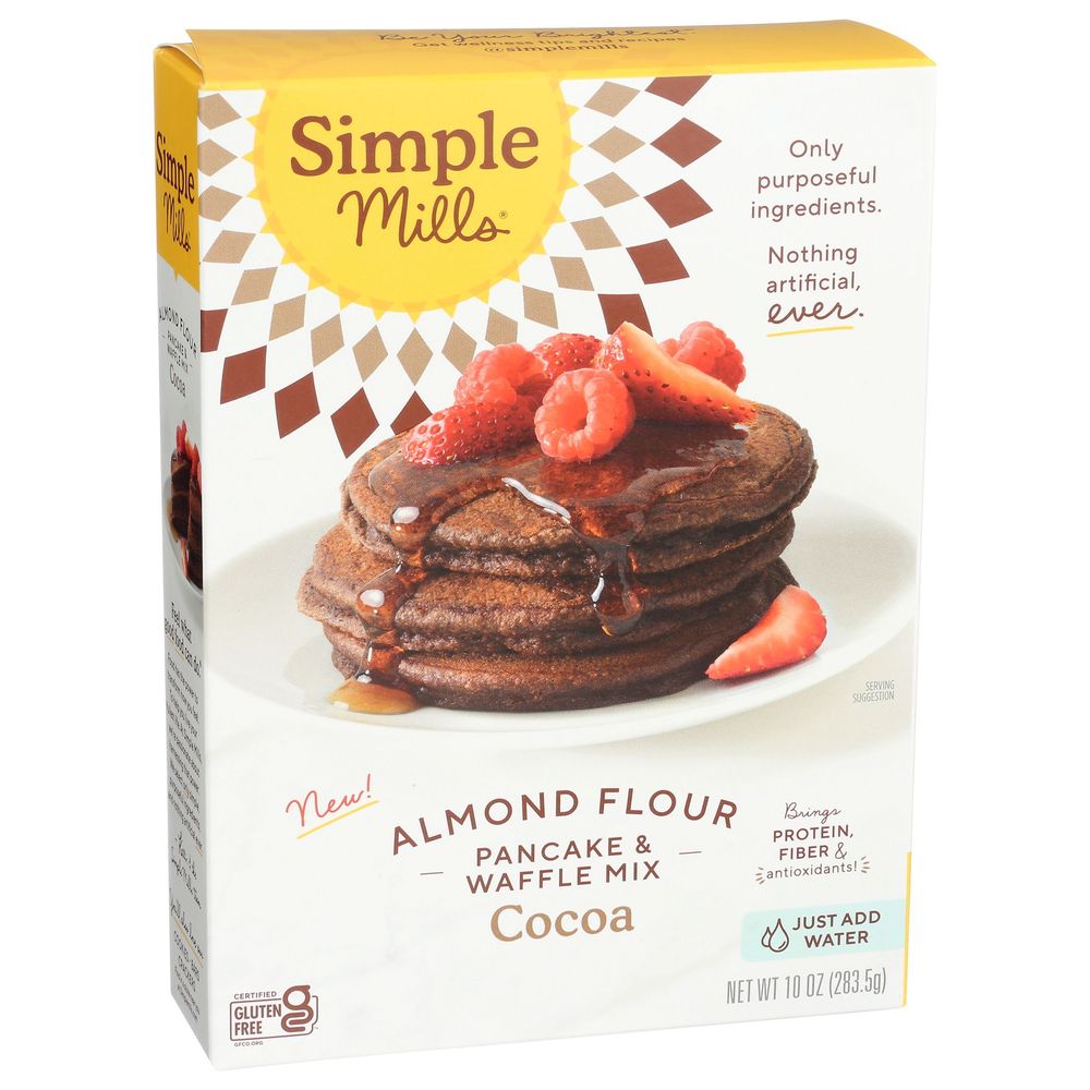Simple Mills Cocoa Almond Flour Pancake And Waffle Mix, 10 Ounce -- 6 Per Case