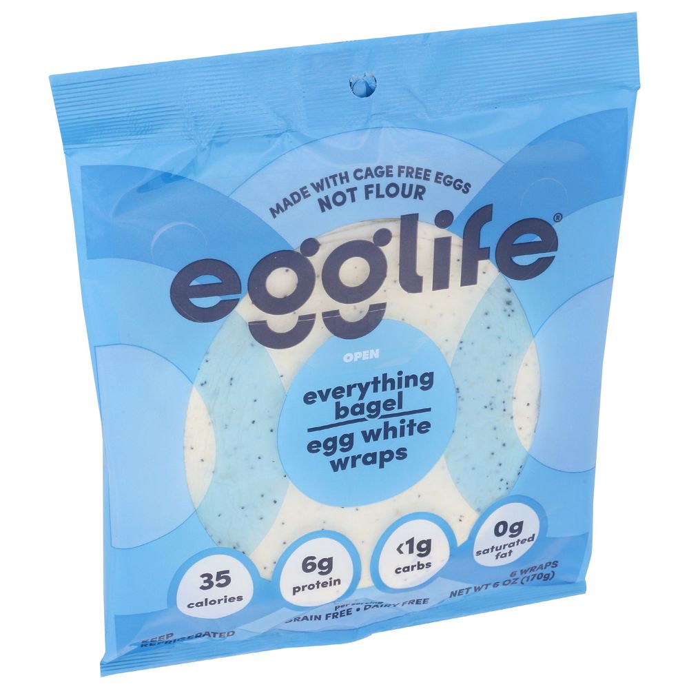 Egglife Everything Bagel Egg White Wraps, 6 Count -- 12 Per Case