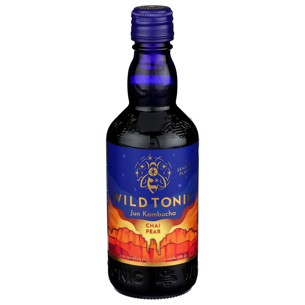 Wild Tonic Chai Pear Jun Kombucha, 12 Fluid Ounce -- 12 Per Case