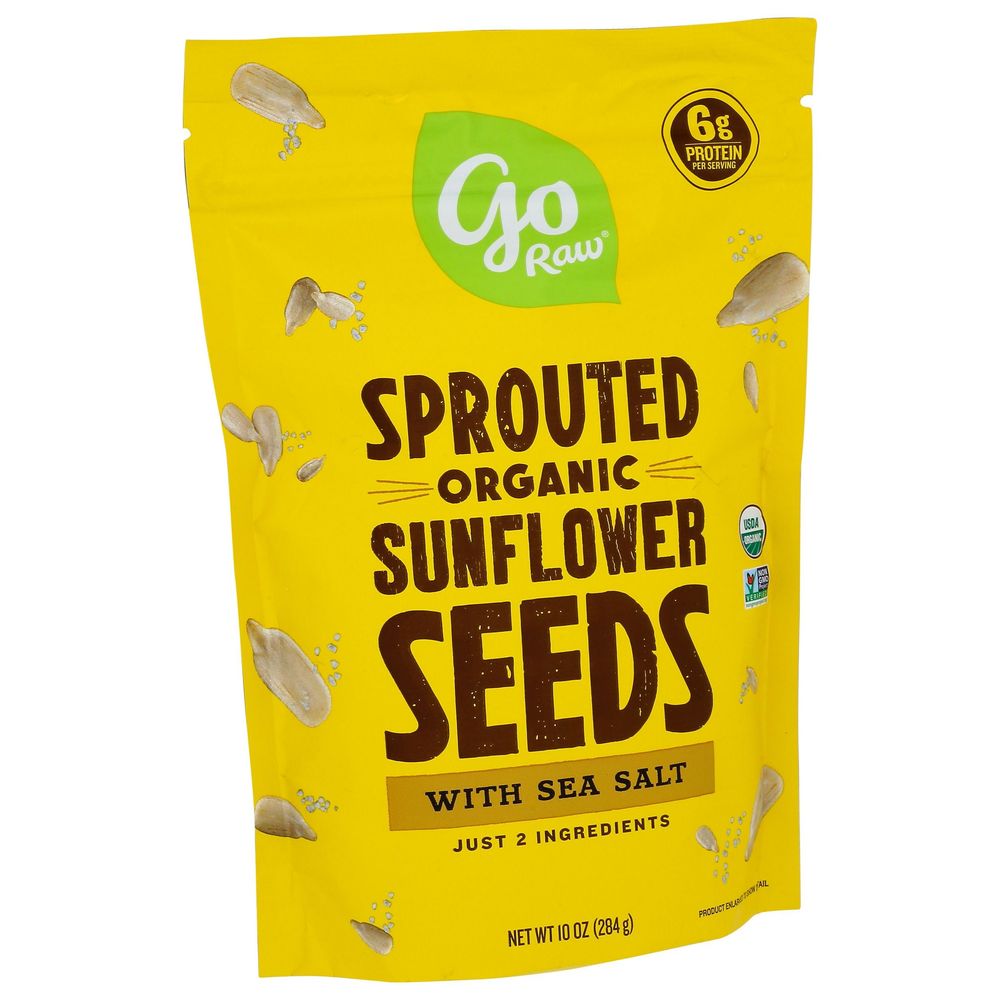 Go Raw Organic Sprouted Sunflower Seeds With Sea Salt, 10 Ounce -- 6 Per Case