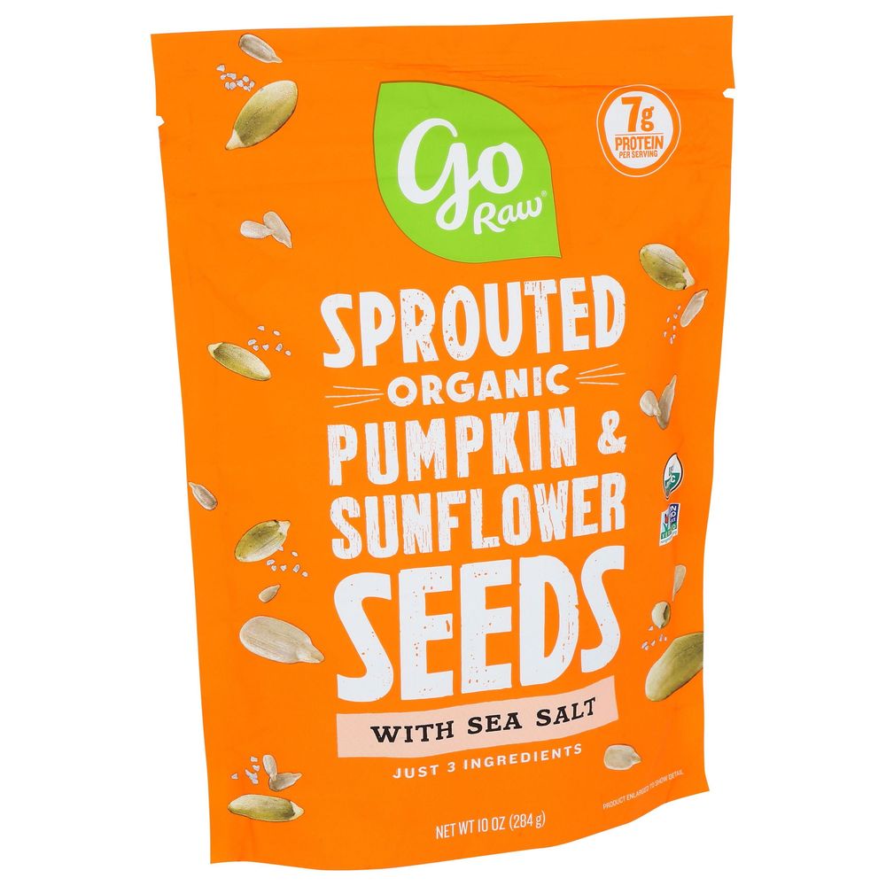 Go Raw Organic Sprouted Sunflower And Pumpkin Seeds With Sea Salt, 10 Ounce -- 6 Per Case