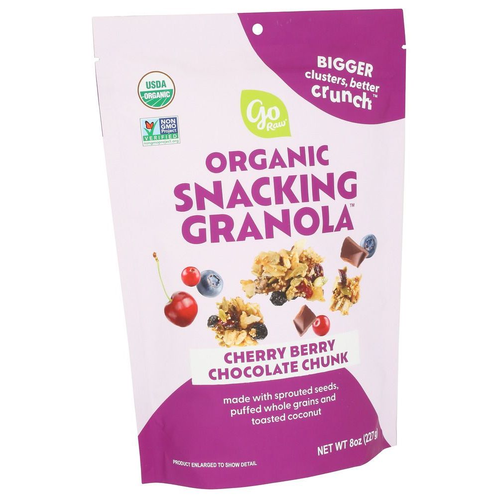Go Raw Organic Cherry Berry Chocolate Chunk Snacking Granola, 8 Ounce -- 6 Per Case