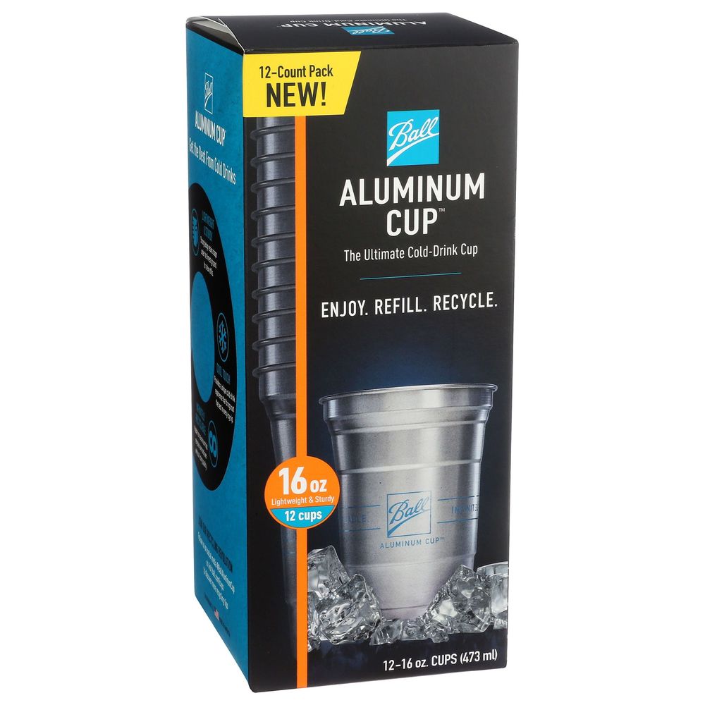 Ball Aluminum Cup, 16 Ounce Capacity -- 10 Per Case