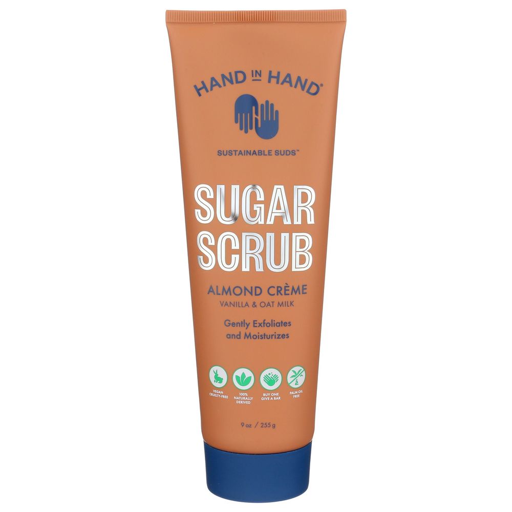 Hand In Hand Almond Creme Sugar Scrub, 9 Ounce