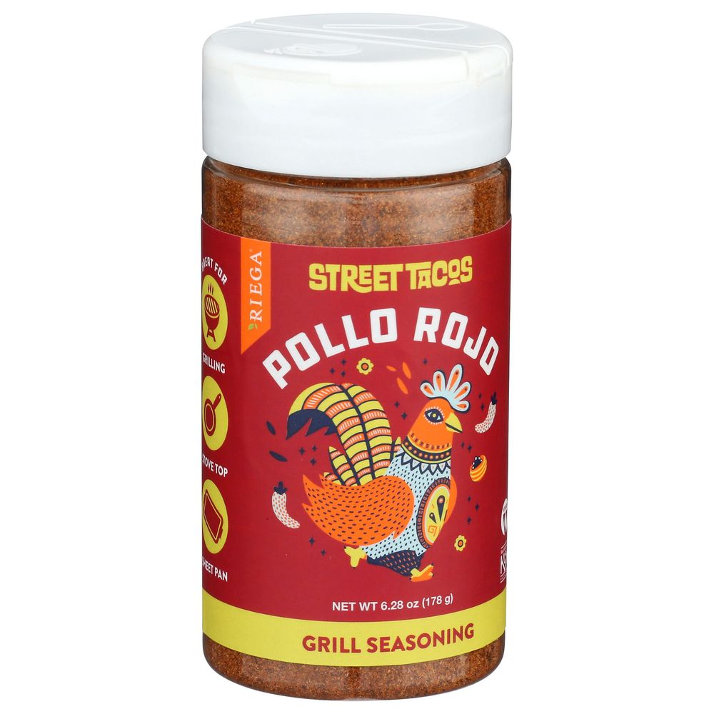 Riega Street Tacos Pollo Rojo Grill Seasoning, 6.28 Ounce -- 6 Per Case