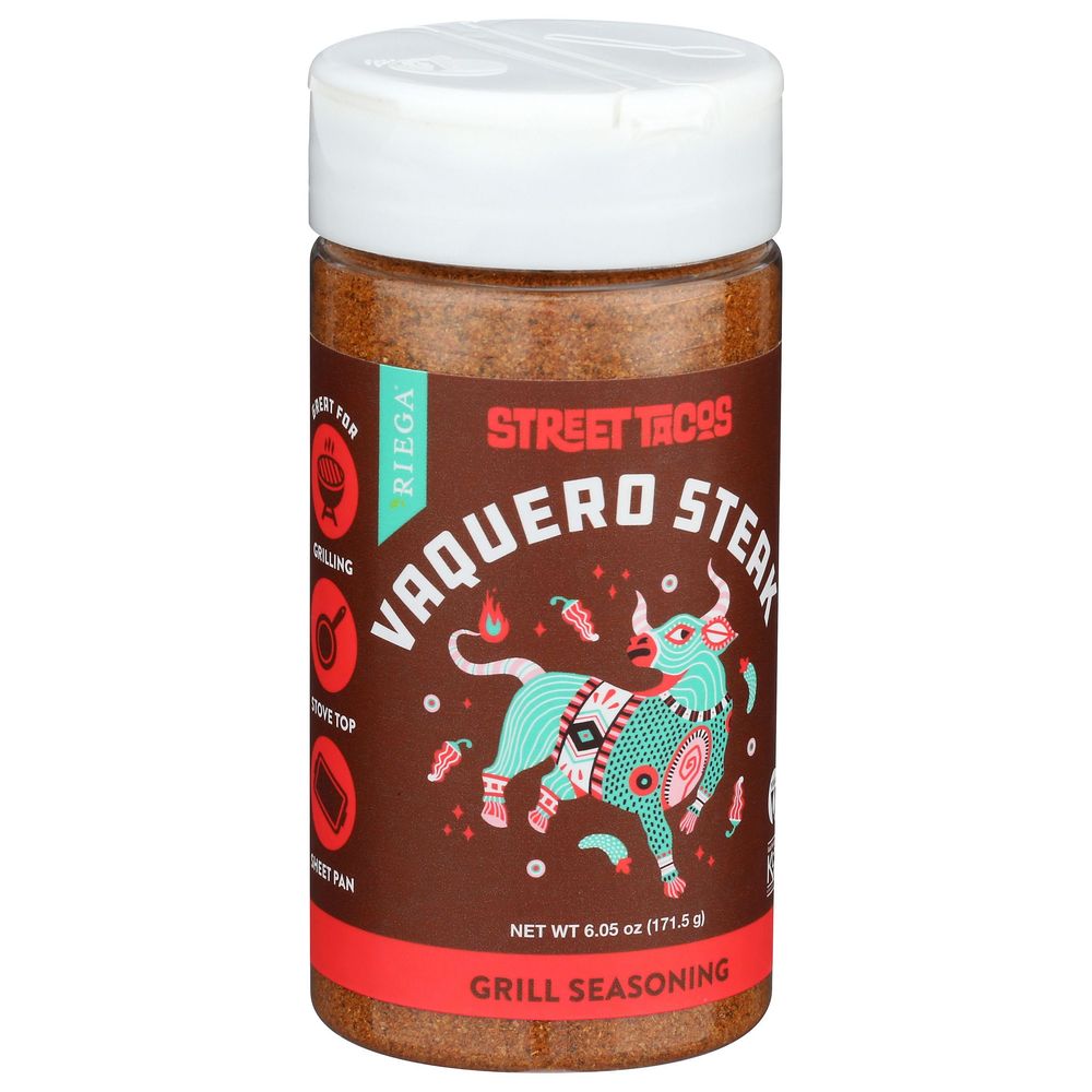 Riega Street Tacos Vaqero Steak Grill Seasoning, 6.05 Ounce -- 6 per case