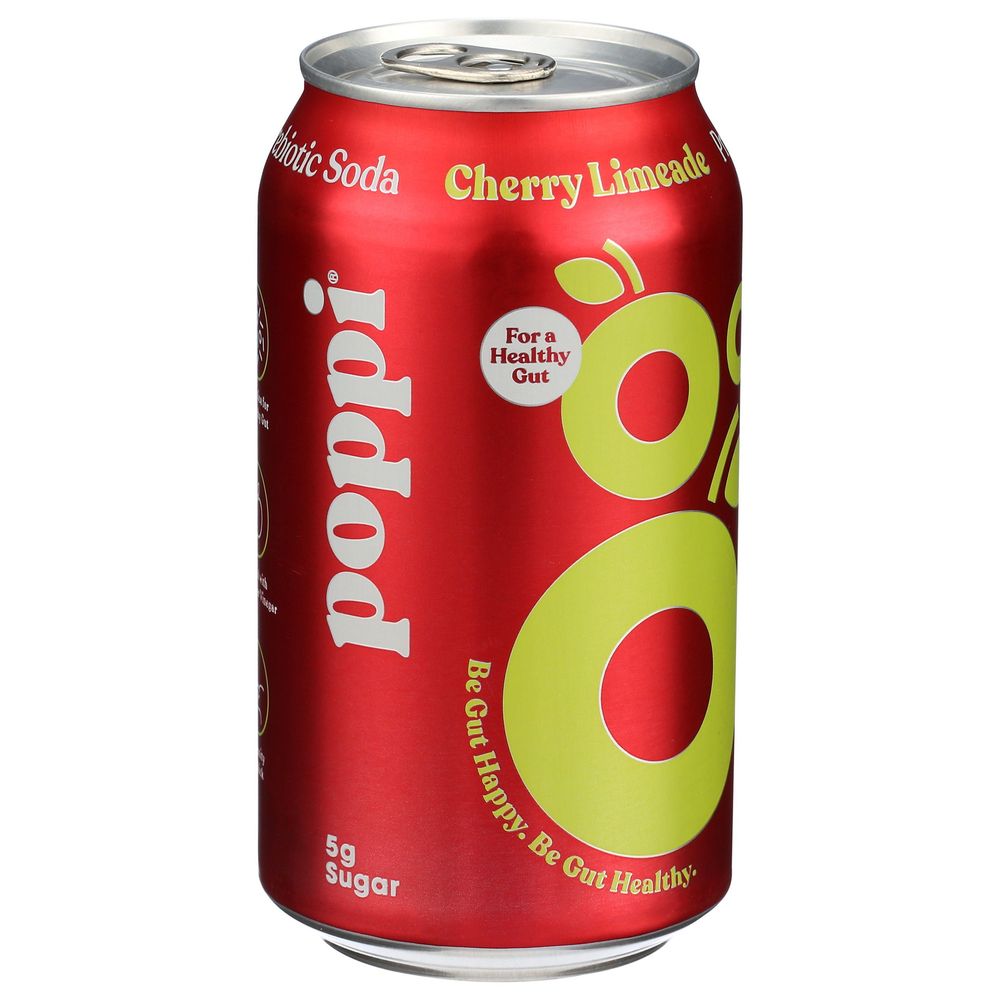 Poppi Cherry Lime Prebiotic Soda, 12 Fluid Ounce -- 12 Per Case
