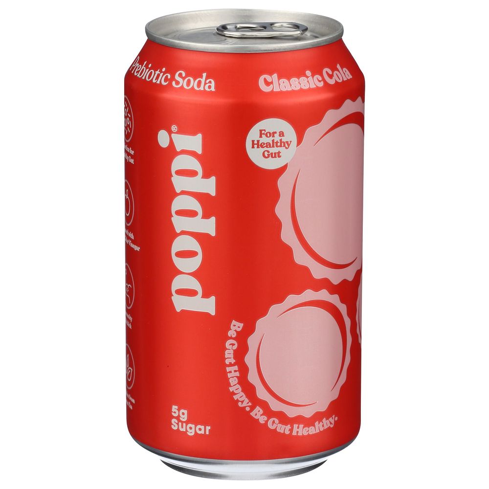 Poppi Classic Cola Prebiotic Soda, 12 Fluid Ounce -- 12 Per Case