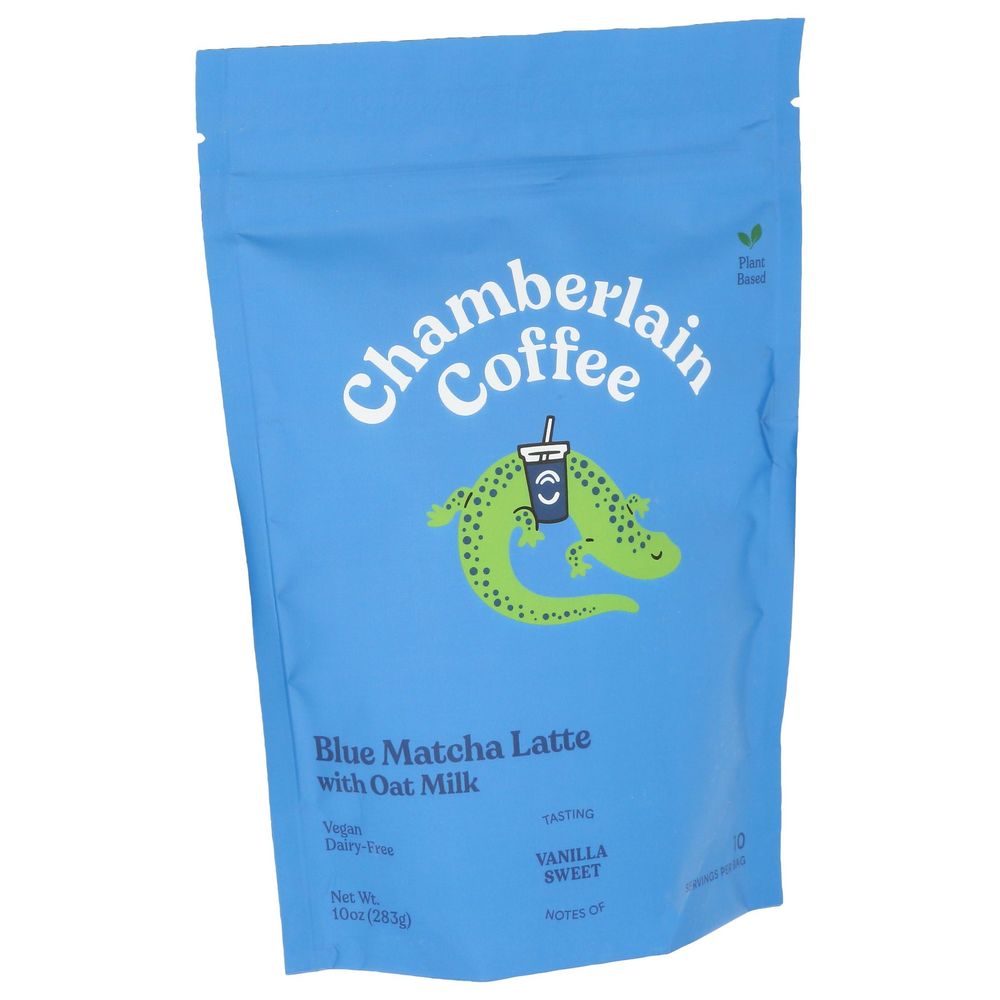Chamberlain Coffee Blue Matcha Latte, 10 Ounce -- 12 Per Case