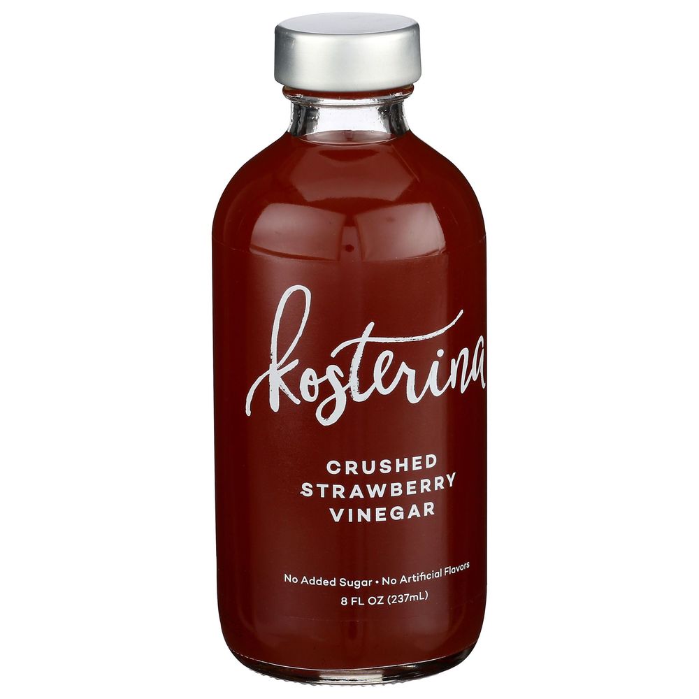 Kosterina Crushed Strawberry Vinegar, 8 Fluid Ounce -- 6 Per Case