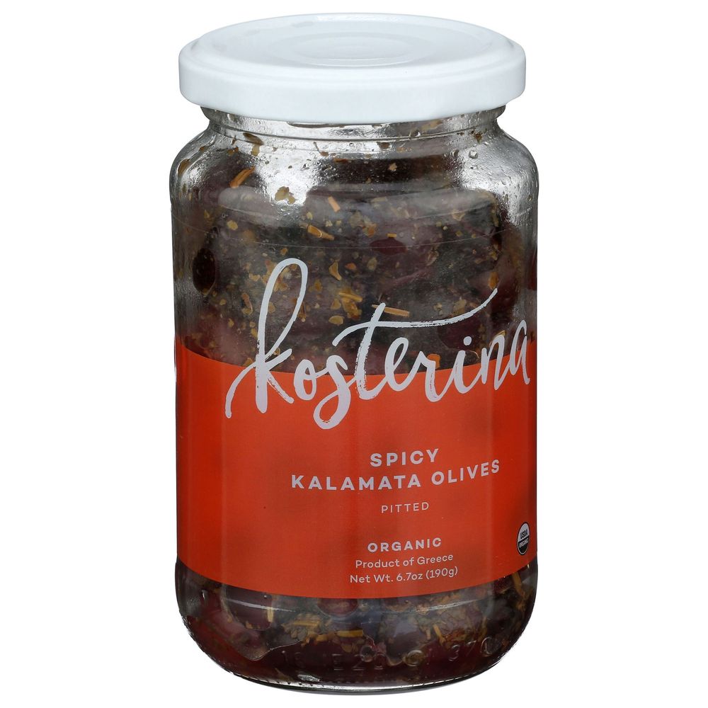 Kosterina Organic Spicy Kalamata Olives, 6.7 Ounce -- 6 Per Case