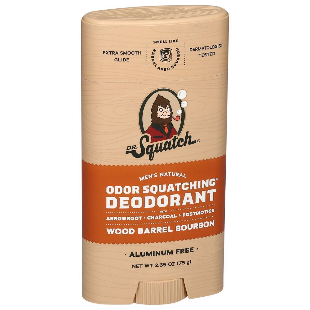 Dr. Squatch Wood Barrel Bourbon Odor Squatching Deodorant, 2.65 Ounce