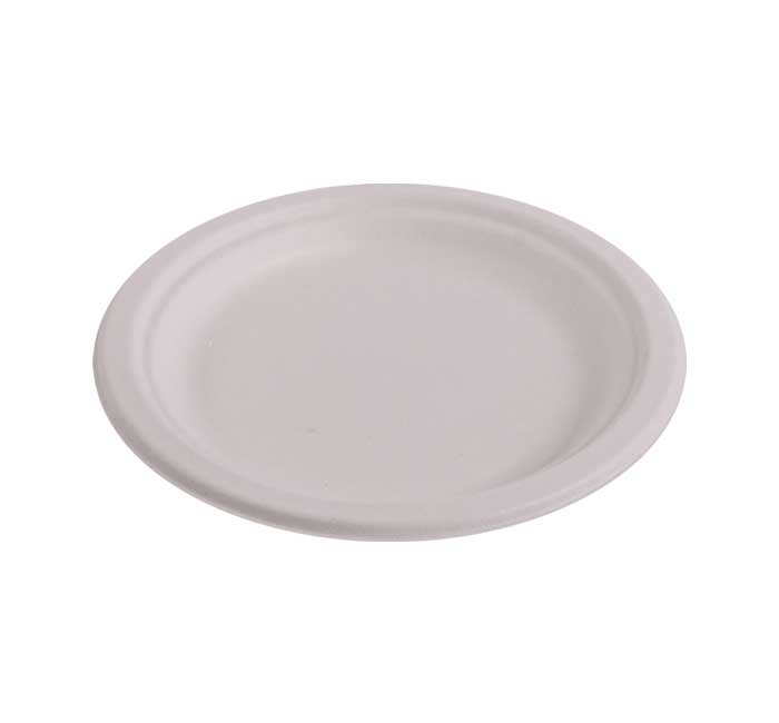 Kitch 24/7 White Compostable Molded Fiber Paper Plate, 6 Inch -- 1000 Per Case