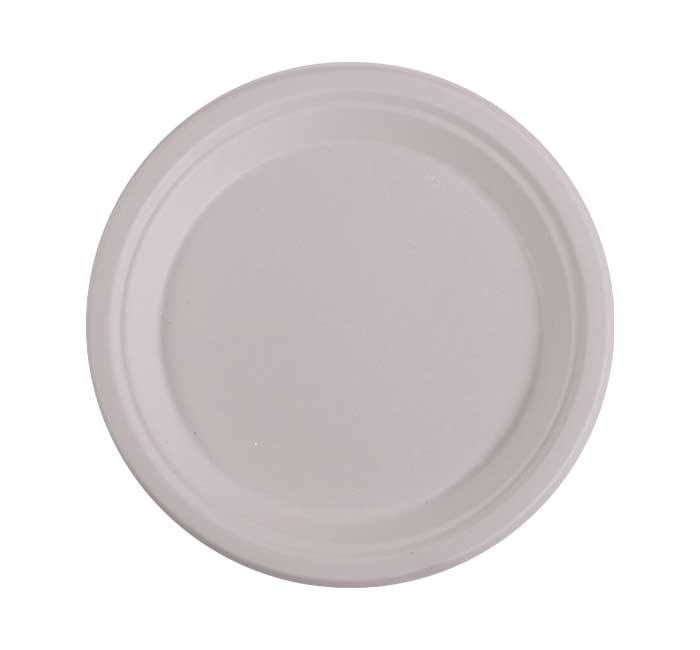 KITCH 24/7 White Compostable Molded Fiber Paper Plate, 10 inch -- 500 per case