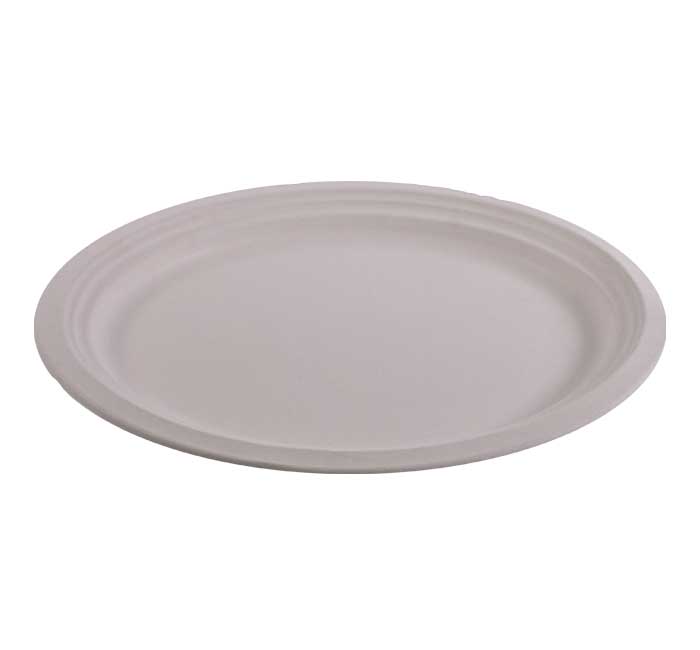 Kitch 24/7 White Compostable Oval Molded Fiber Paper Plate, 12 Inch X 10 Inch -- 500 Per Case
