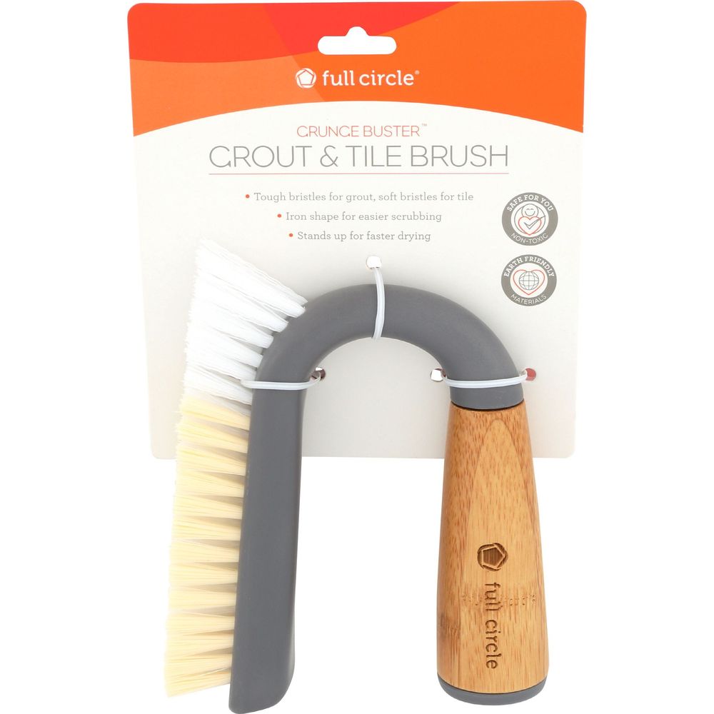 Full Circle Grunge Buster Grout And Tile Scrub Brush, 4.33 X 1.5 X 5.51 Inch -- 6 Per Case