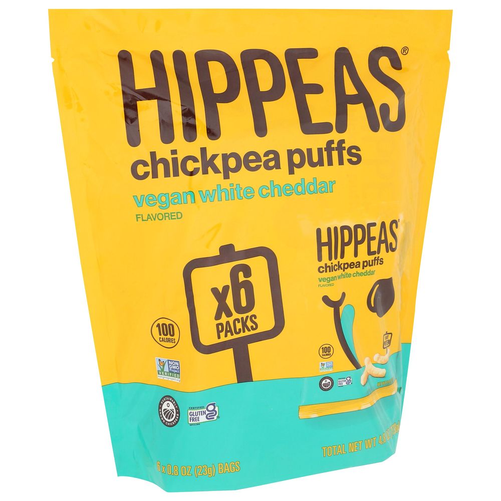 Hippeas White Cheddar Chickpea Puffs, 0.8 Ounce -- 72 per case