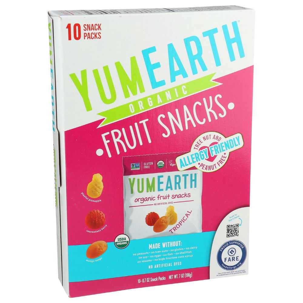 Yumearth Organic Tropical Fruit Snacks, 7 Ounce -- 6 Per Case