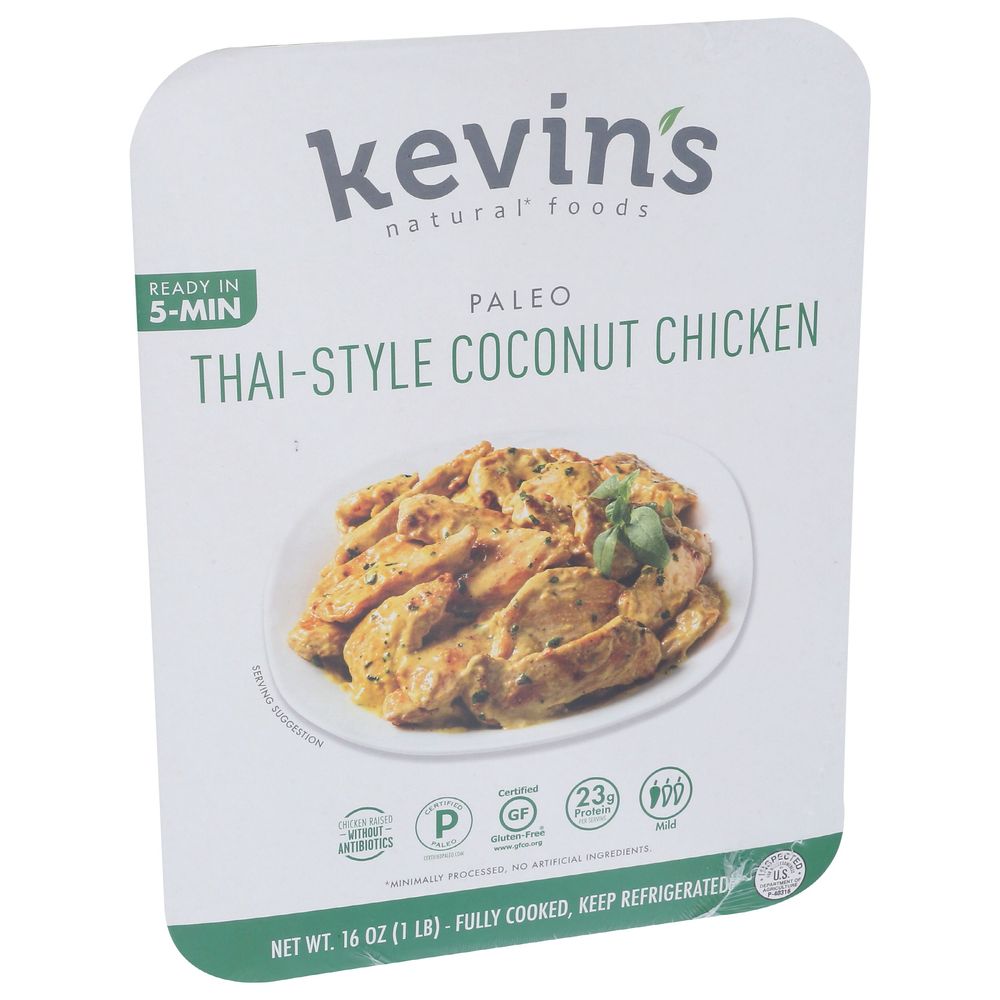 Kevin's Natural Foods Thai Style Coconut Chicken, 16 Ounce -- 4 Per Case