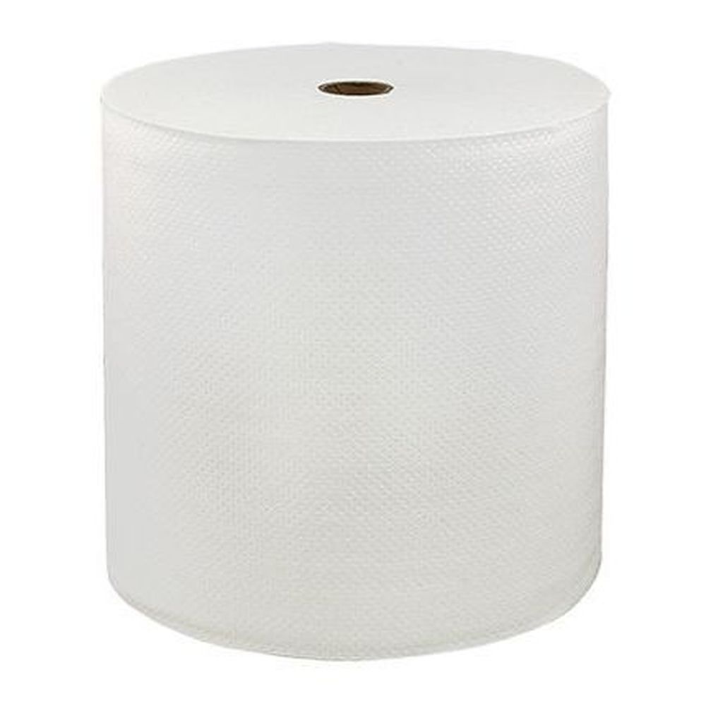 Solaris Locor Toalla De Rollo Duro Blanca De 1 Capa, 7 Pulgadas X 800 Pies -- 6 Por Caja