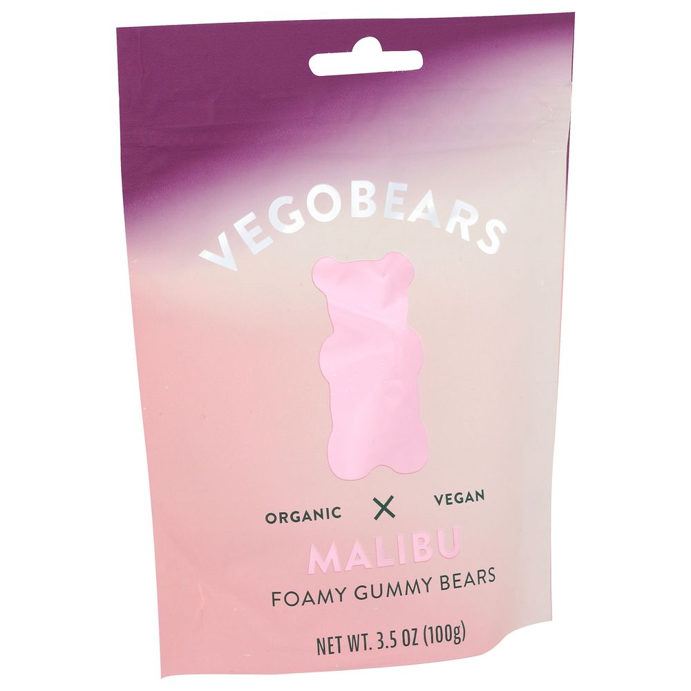 Vegobears Malibu Foamy Gummy Bears, 3.5 Ounce -- 10 Per Case