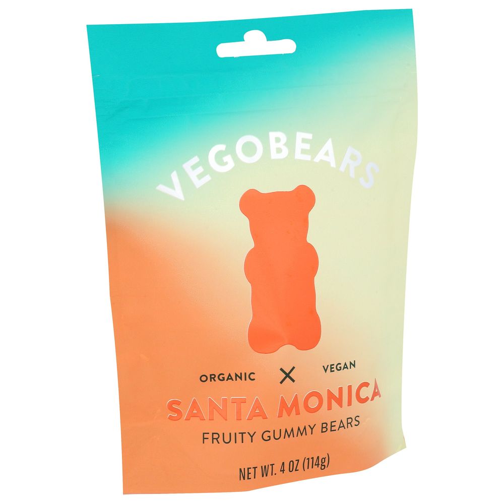 Vegobears Santa Monica Fruity Gummy Bears, 4 Ounce -- 10 Per Case
