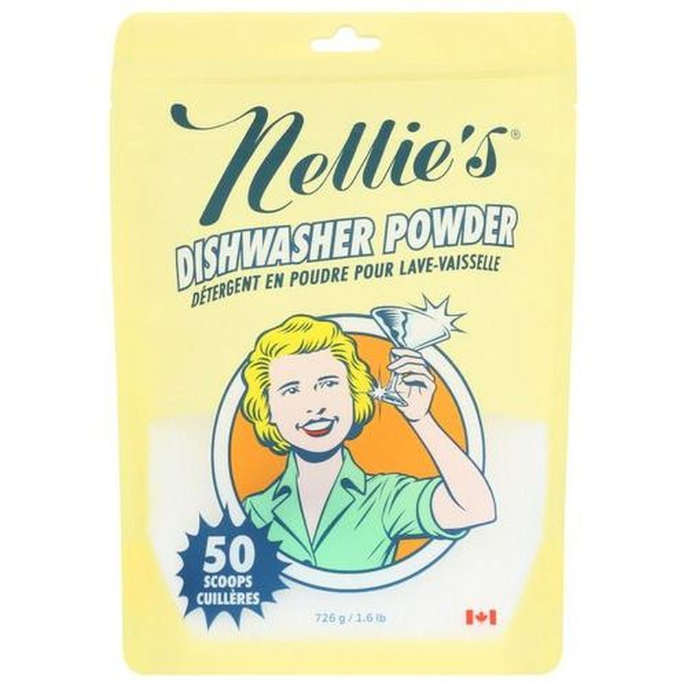 Nellie's 50 Scoops All Natural Dishwasher Powder, 1.6 Pound -- 12 Per Case