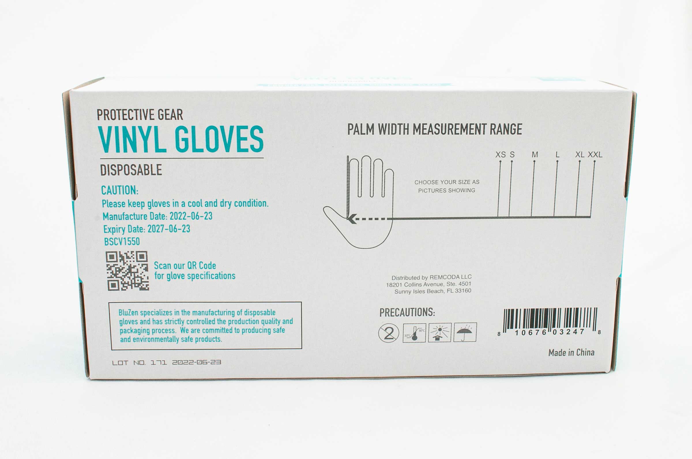 Bluzen Extra Large Disposable Vinyl Gloves Case