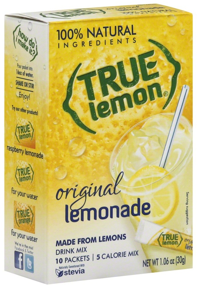 True Citrus Original Lemonade Water Enhancer Mix, 10 Count -- 12 Per Case