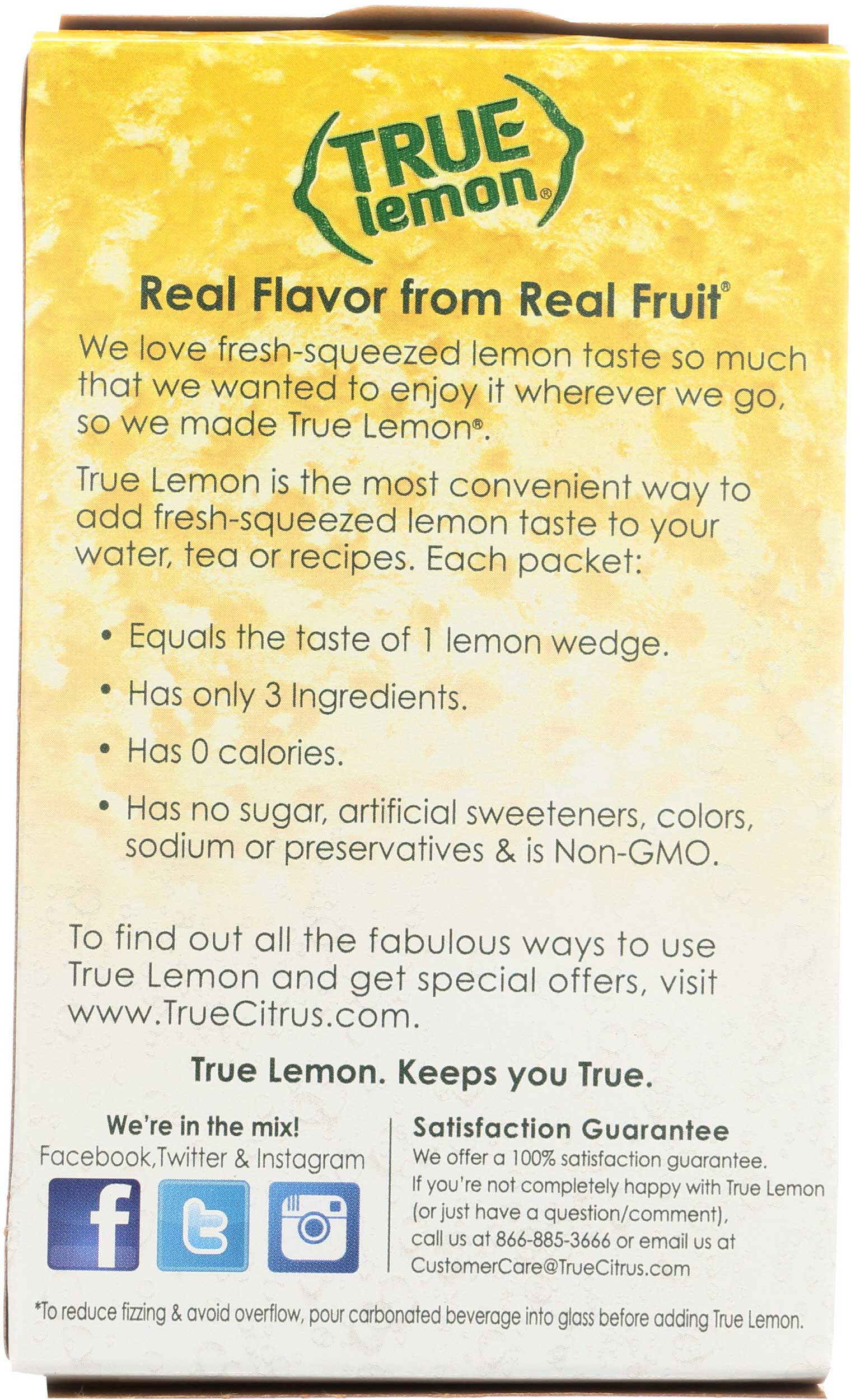 True Lemon Crystallized Lemon For Water, 32 Count -- 12 Per Case