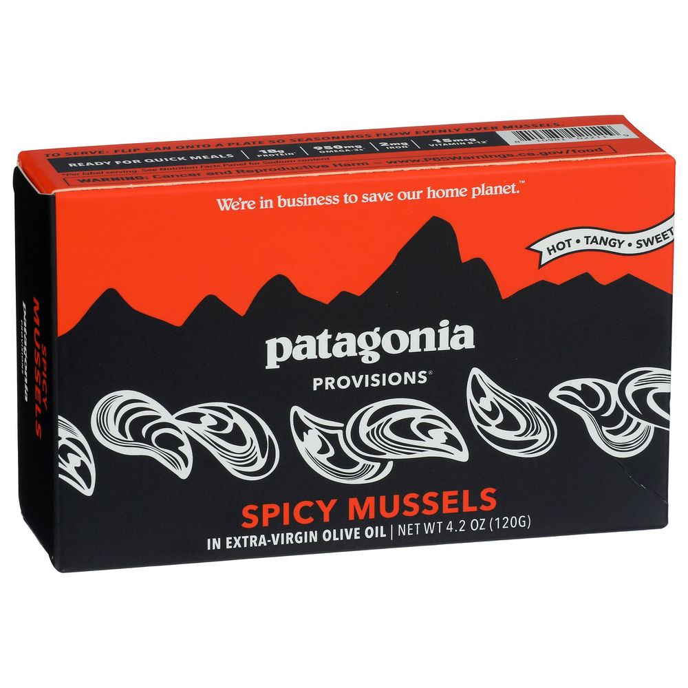 Patagonia Provisions Organic Spicy Mussels, 4.2 Ounce -- 10 Per Case