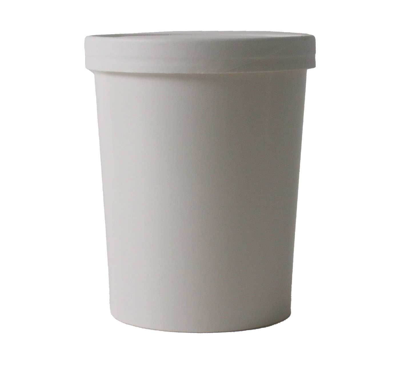 Verde Pack White Soup Cup with Lid, 32 Ounce -- 250 per case