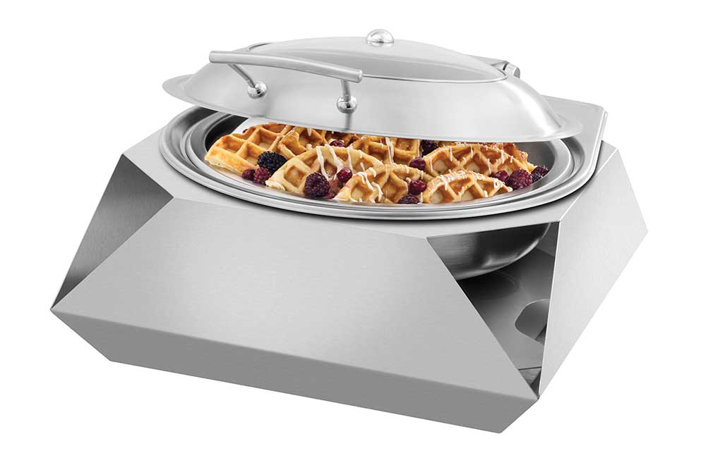Rosseto Round Diamond Multi-chef Stainless Steel Chafer Frame Only, 19.1 × 19.1 × 7.5 Inch