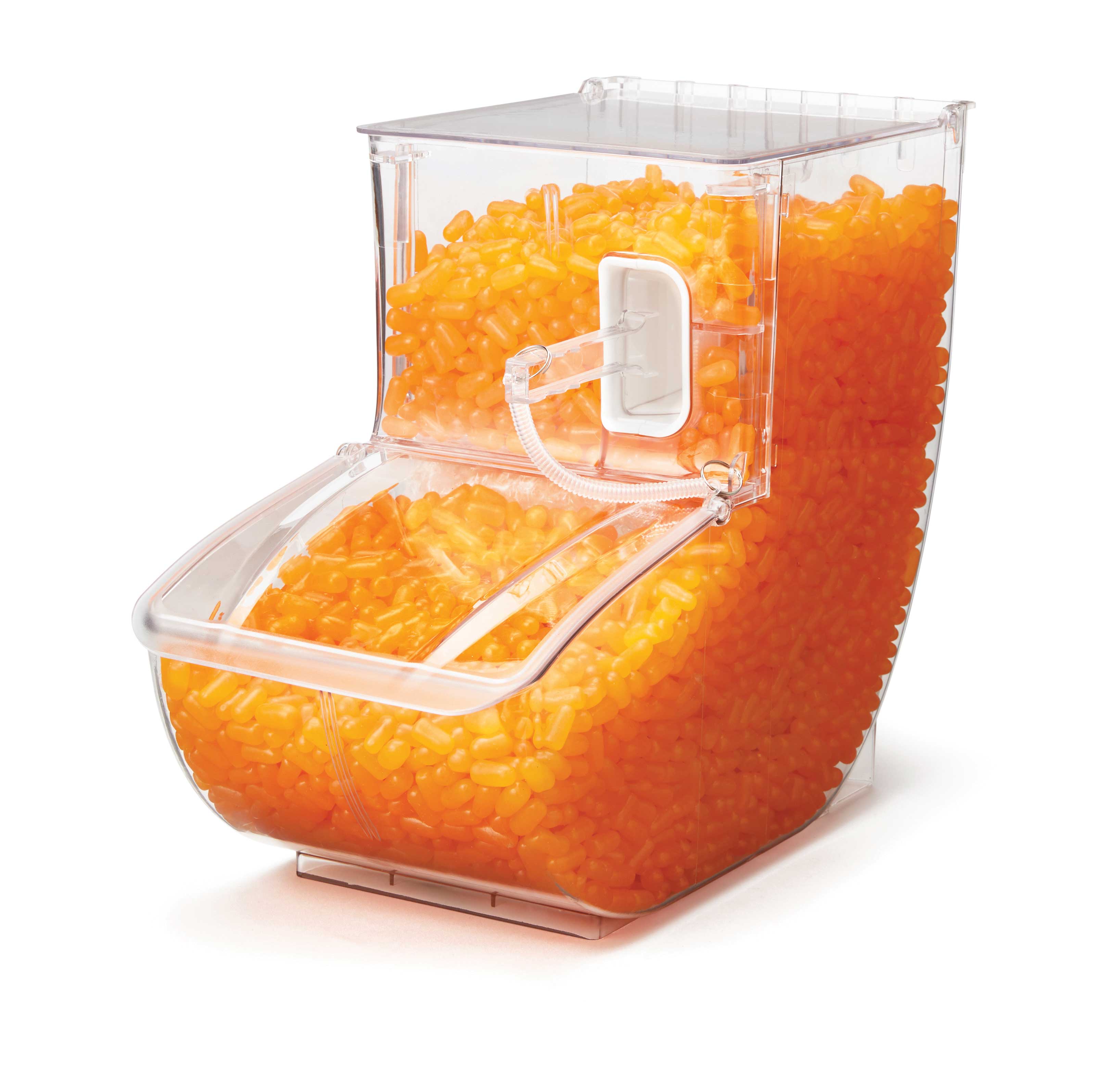 Rosseto Clear Tall Scoop Bin With Scoop, 3.4 Gallon Capacity