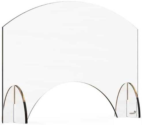 Rosseto Avant Guarde Acrylic Sneeze Guard With Pass Through Window, 24 X 15.5 Inch