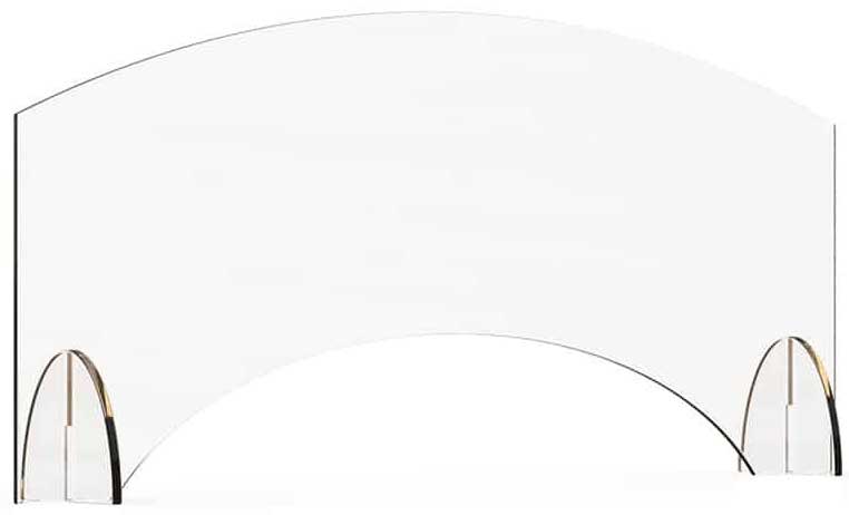 Rosseto Avant Guarde Acrylic Sneeze Guard With Pass Through Window, 36 X 15.5 Inch