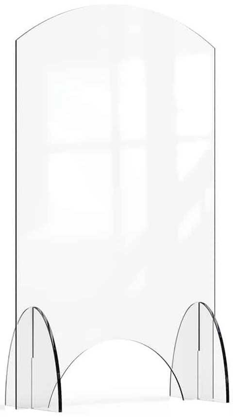 Rosseto Avant Guarde Acrylic Sneeze Guard With Pass Through Window, 24 X 40 Inch