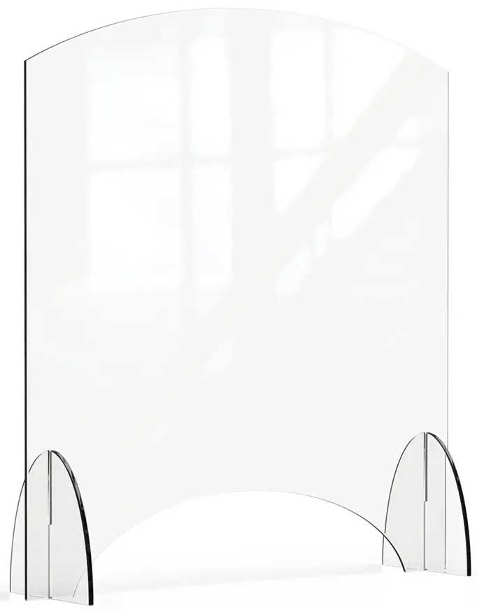 Rosseto Avant Guarde Acrylic Sneeze Guard With Pass Through Window, 36 X 40 Inch