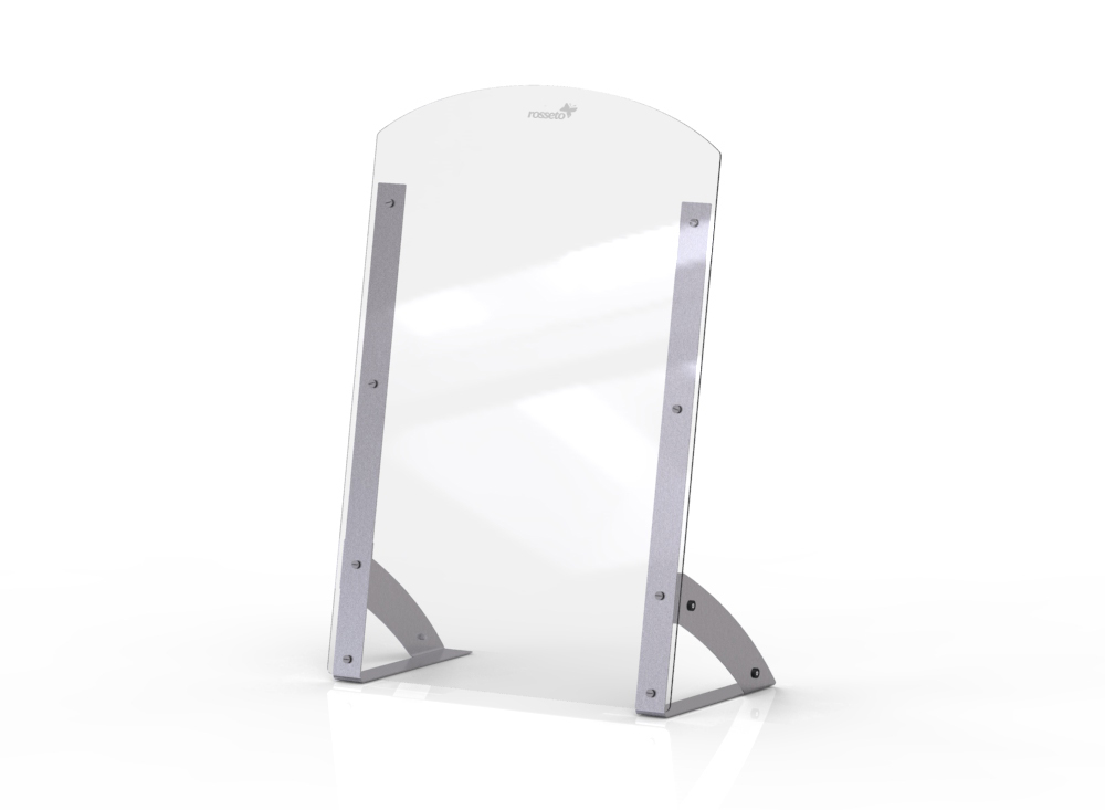 Rosseto Avant Guarde Shield Plus Serve 24 Inch Clear Buffet Sneeze Guard, 24 X 12 X 35.7 Inch