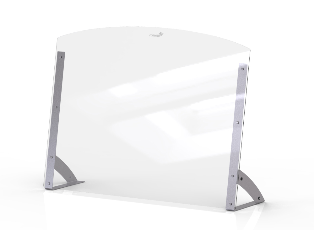Rosseto Avant Guarde Shield Plus Serve 48 Inch Clear Buffet Sneeze Guard, 48 X 12.5 X 35.7 Inch