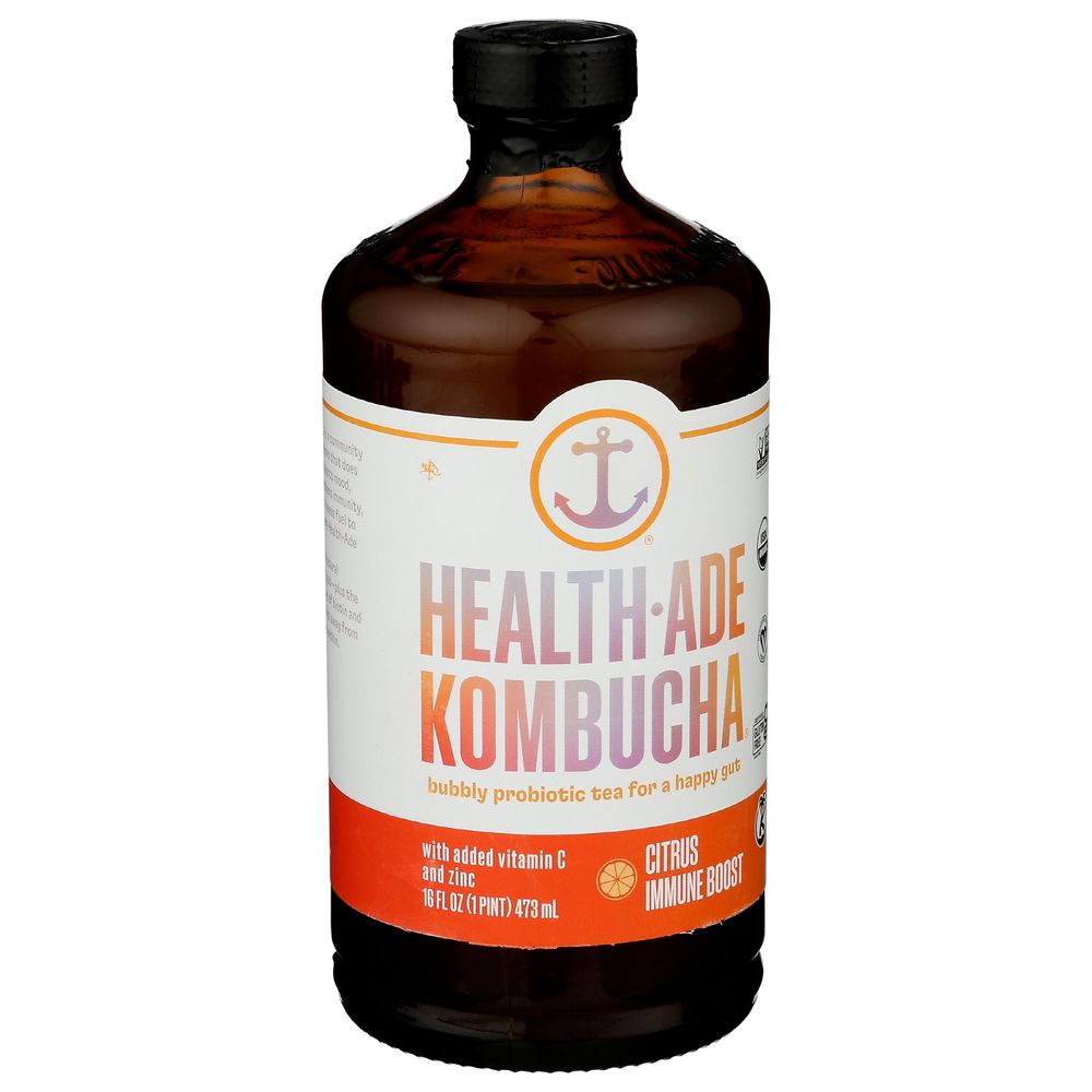 Health-Ade Organic Citrus Immune Boost Kombucha, 16 Fluid Ounce -- 12 per case