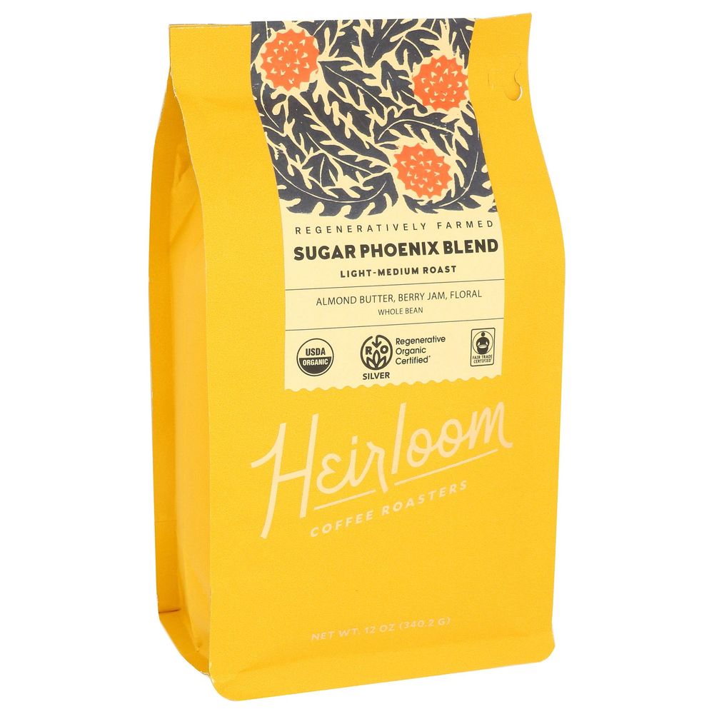 Heirloom Coffee Roasters Light Medium Sugar Phoenix Blend Coffee, 12 Ounce -- 6 Per Case