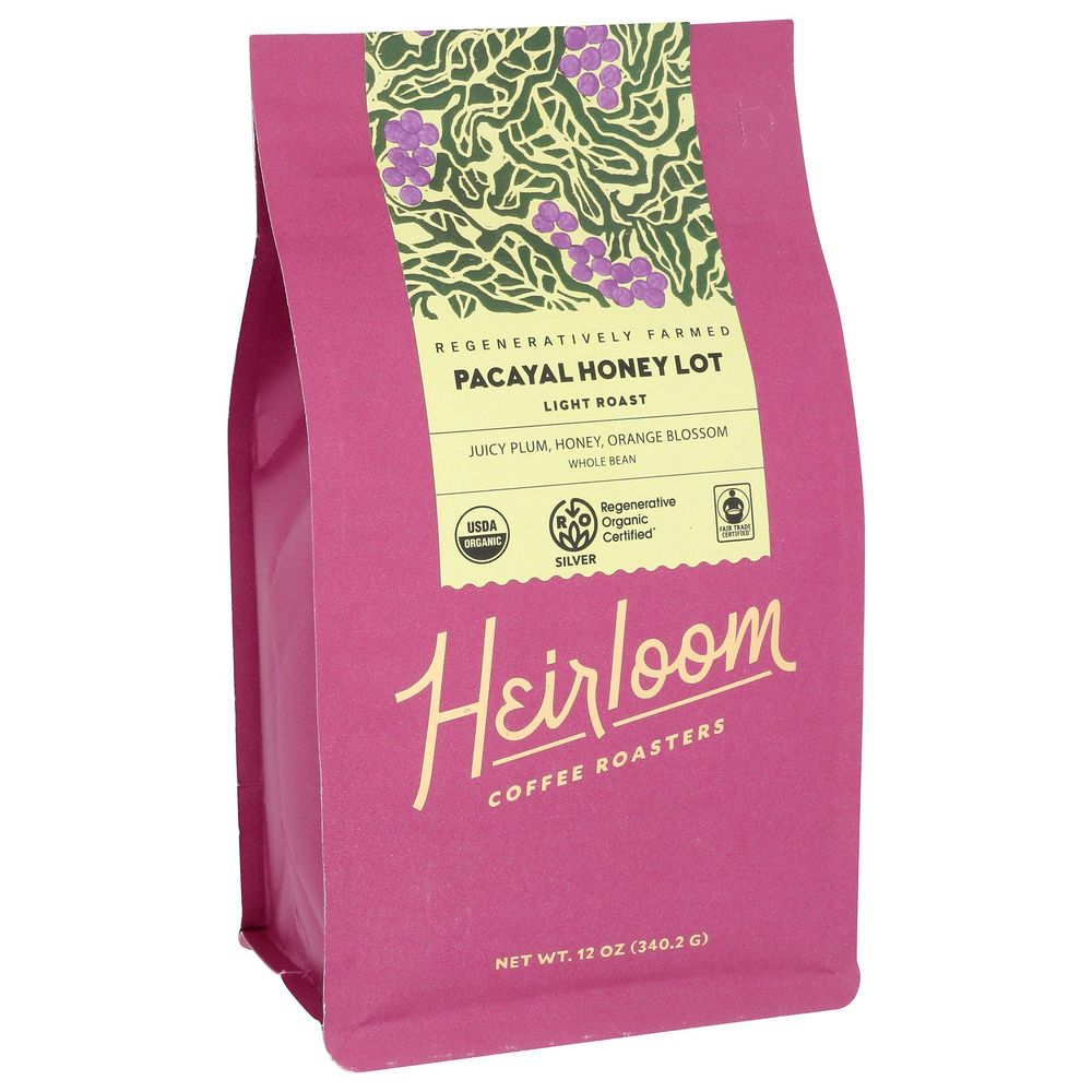 Heirloom Coffee Roasters Pacayal Honey Lot Blend Coffee, 12 Ounce -- 6 Per Case