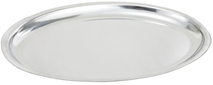 Winco Stainless Steel Oval Sizzling Platter, 11 Inch