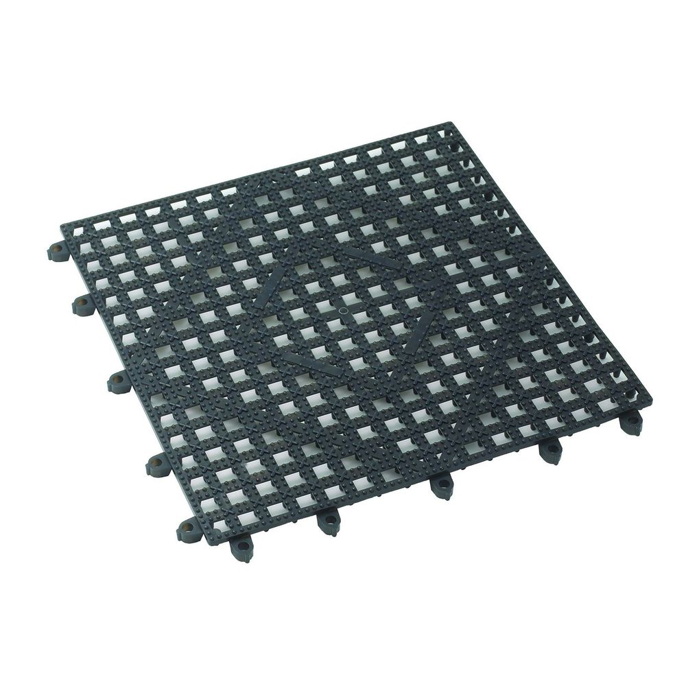 Winco Bml-12k Dark Smoke Interlocking Bar Mat, 12 X 12 Inch