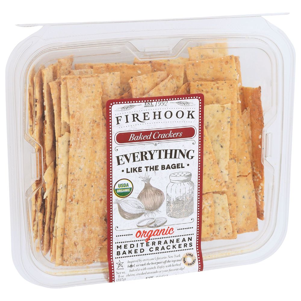 Firehook Organic Everything Baked Cracker, 8 Ounce -- 12 Per Case