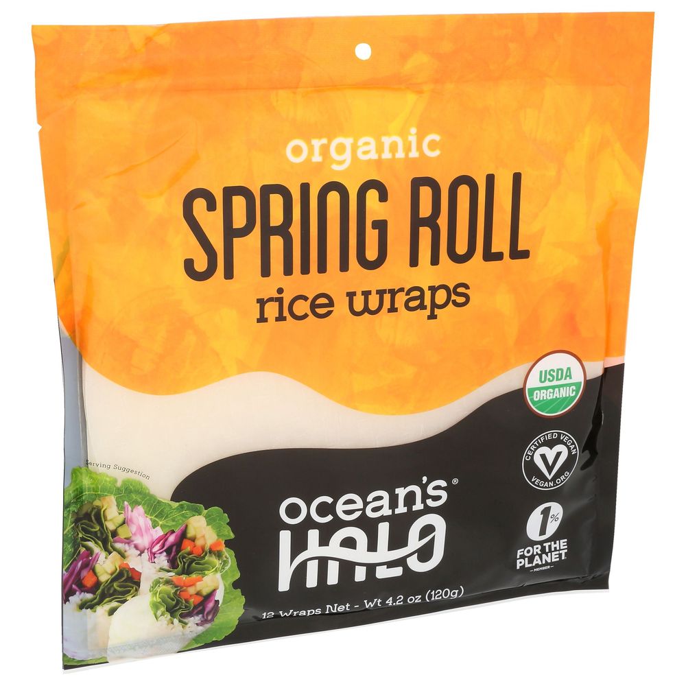 Ocean's Halo Organic Spring Roll Rice Wrap, 4.2 Ounce -- 12 Per Case